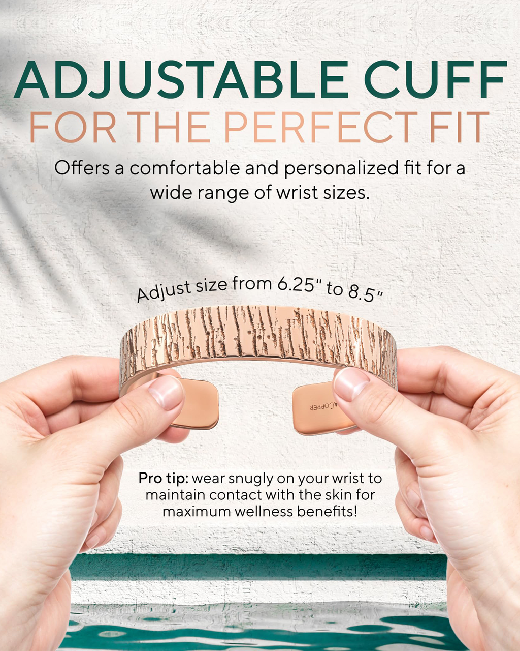 Pure Copper Cuff Bracelet – Timber