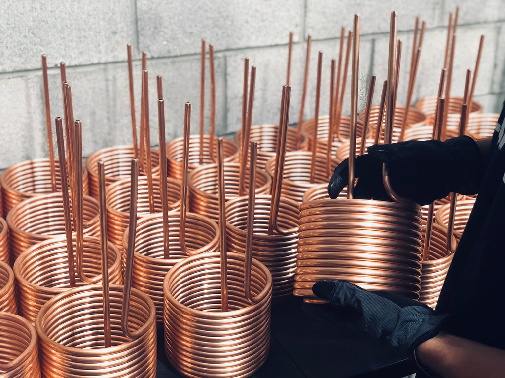 Compact Immersion Wort Chiller, Copper