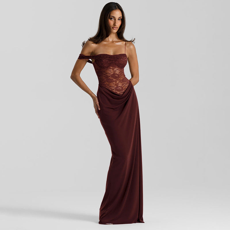 Women Clothing Summer Sexy Sexy Strap Lace Dress