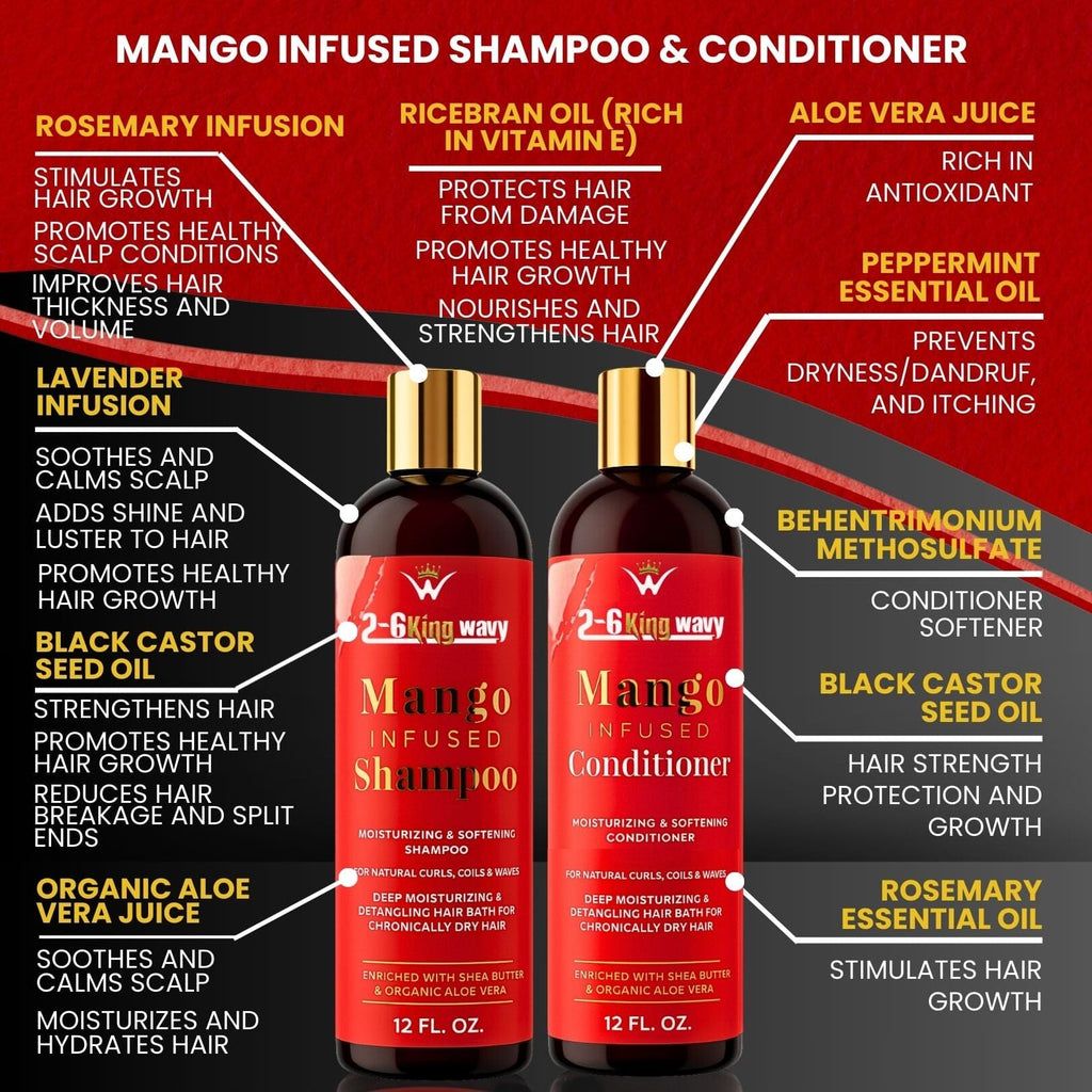 Infused Mango Shampoo & Conditioner  (12 FL OZ) DUO Premium Quality