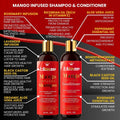 Infused Mango Shampoo & Conditioner  (12 FL OZ) DUO Premium Quality