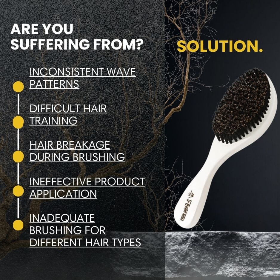 360 Wave Long Handle Curved Brush Premium Quality [All Variants]