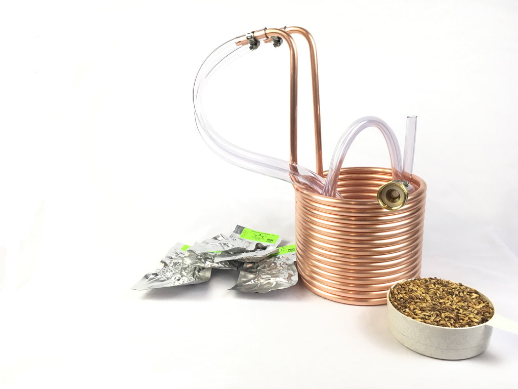 Compact Immersion Wort Chiller, Copper