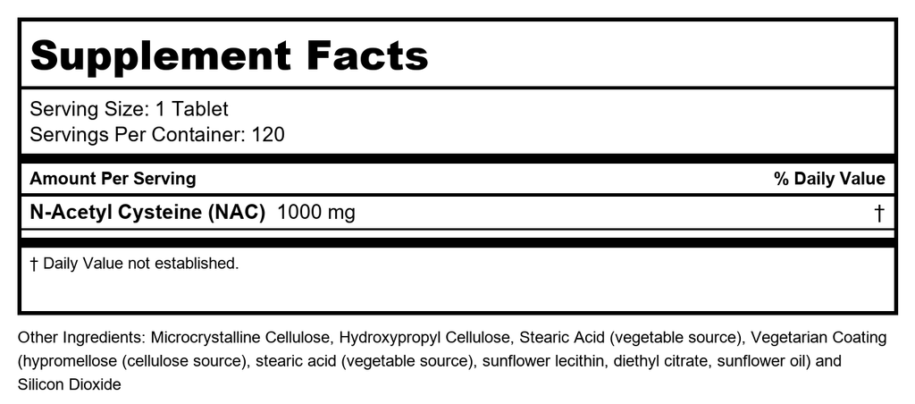 Now Foods NAC 1000 mg 120 Tablets - 0185