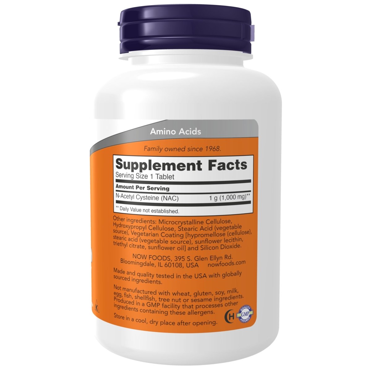Now Foods NAC 1000 mg 120 Tablets - 0185